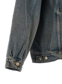 Balenciaga Logo Print Denim Jacket