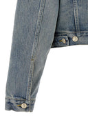 Giacca in denim logo Balenciaga