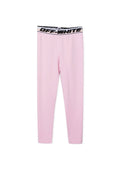Leggings de bande de logo blanc off