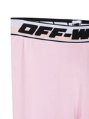 Leggings de bande de logo blanc off