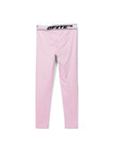 Leggings de bande de logo blanc off