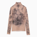 Balenciaga Light Beige Tulle Tat T Shirt