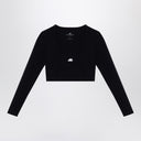 Balenciaga Black Activewear Top In Matt Nylon Blend