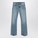 Balenciaga Light Blue Jeans With Distressed Hem