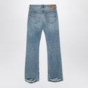 Balenciaga Light Blue Jeans With Distressed Hem