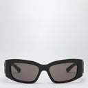 Balenciaga zwarte bazige rechthoekige zonnebril