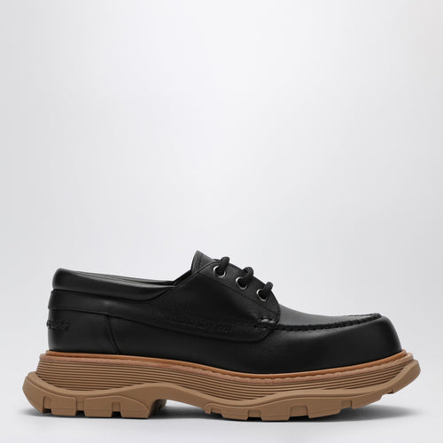 Alexander Mc Queen Black Leatle in pelle con Maxi Sole