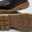 Alexander Mc Queen Black Leatle in pelle con Maxi Sole