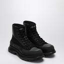 Alexander Mc Queen Black Canvas Tread Slick Boots