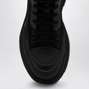 Alexander Mc Queen Black Canvas Tread Slick Boots