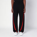 Alexander Mc Queen Black/Red Cotton Sports Trousers