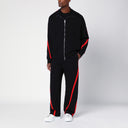 Alexander Mc Queen Black/Red Cotton Sports Trousers