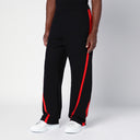 Alexander Mc Queen Black/Red Cotton Sports Trousers
