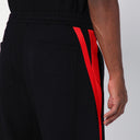 Alexander Mc Queen Black/Red Cotton Sports Trousers