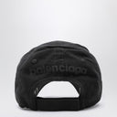 Balenciaga 3 B Stencil Black Cotton Baseball Cap