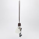 Balenciaga Keychain Charm Heart le City Burgogne / White