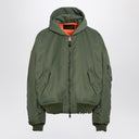 Balenciaga Medium Fleece y Nylon Khaki Bomber Chaqueta