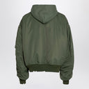 Balenciaga Medium Fleece y Nylon Khaki Bomber Chaqueta