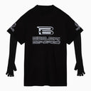 Balenciaga AI Generata in cotone bianco lavata/bianca nera