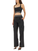 Helmut Lang Crop Top avec logo