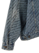 Balenciaga All Over Logo Denim Jacket