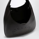 Stella Mc Cartney Black Leder Hobo -Tasche mit Logo