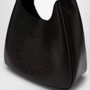 Stella Mc Cartney Black Leder Hobo -Tasche mit Logo