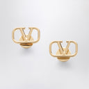 Valentino Garavani V Logo Signature Earrings In Gold Tone Metal