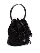 Prada Enamel Triangle Logo Tote Bag