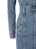 7 For All Mankind Light Blue Luxe Dress Morning Sky
