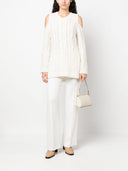 Parosh Parosh Off Shoulder Crochet Jumper