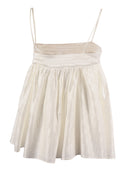 Rotate Striped Slip Top Bright White (Loose Fit)
