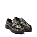 Prada Rhinestone lederen loafers