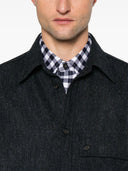 Thom Browne Oversized Pc Shirt W/ Double Needle In Solid Donegal Tweed