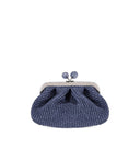 Max Mara Weekend Pasticcino Palmas Small Blue Clutch