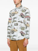 Thom Browne Straight Fit Bd Pc L/S Shirt W/Gg Armband In Scenic Toile Small Cotton Popeline