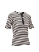 Anine Bing Alessia Tee Cream And Black Stripe