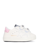 Golden Goose Sneakers Baby School Set Nappa Upper Stripes And Star Leather Heel White/Baby Pink