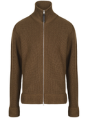 Maison Margiela Ribbstickad Zip Up-tröja