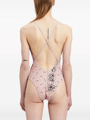Palm Angels Paisley Print Criss Cross Swimsuit