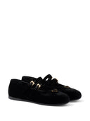 Prada Velvet Finish Ballerina Shoes