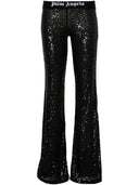 Palm Angels Logo Tape Sequins Flare Trousers