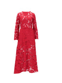 Patou Long Sleeves Lace Midi Dress