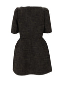 Shushu Tong V Neck Bow Mid Sleeve Dress