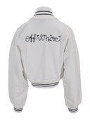 Off White Emb Script Logo Regular Zipup White Blue