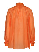 Alberta Ferretti Camicia Arancione Con Volant