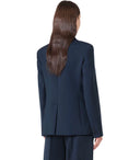 Max Mara Weekend Lamine Blue Single Blazer