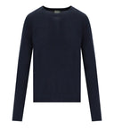 Mm Max Mara Malesia Navy Blue Crewneck Sweater
