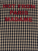 Dr�Le De Monsieur Beige Check Overshirt With Slogan