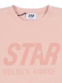 Golden Goose Star Girl's Crewneck Regular Sweatshirt New Logo Print